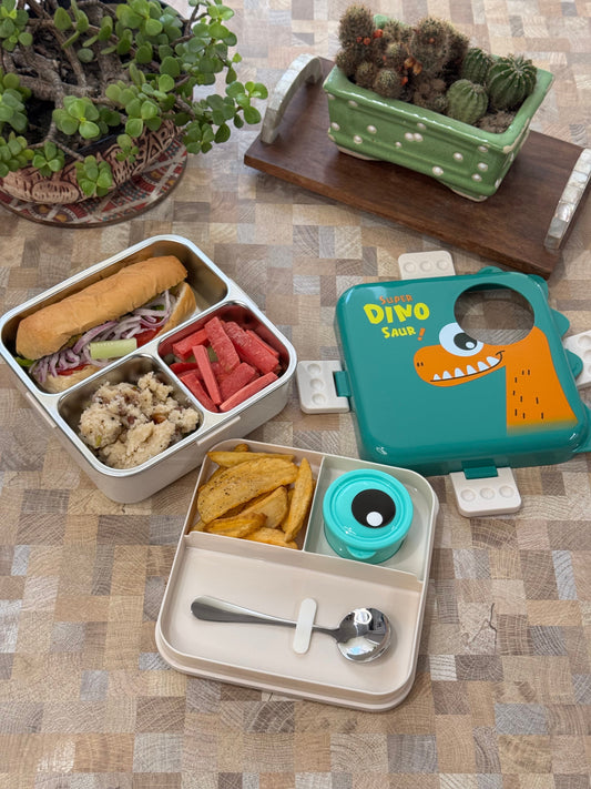 Kids Carnival Double Decker Stainless Steel Bento Box