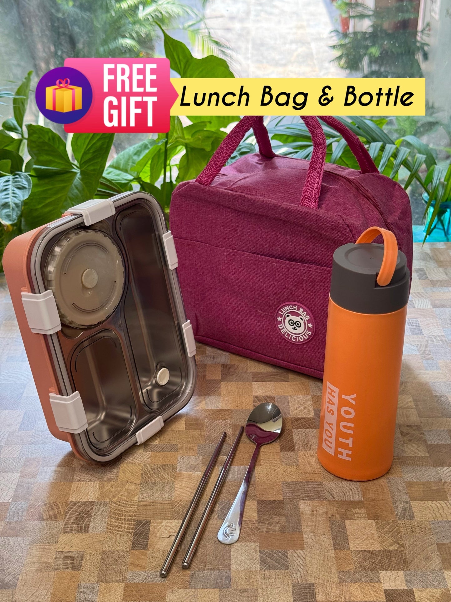 Balanced Meal Bento (Free Lunch Bag, Bottle, Cutlery Set)